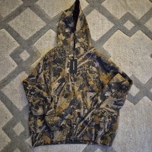 Camouflage Zip-Up Sweater